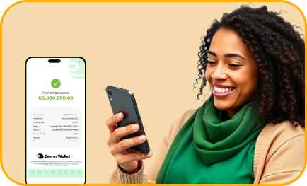 Nigerian customer receiving a payment on Energywallet